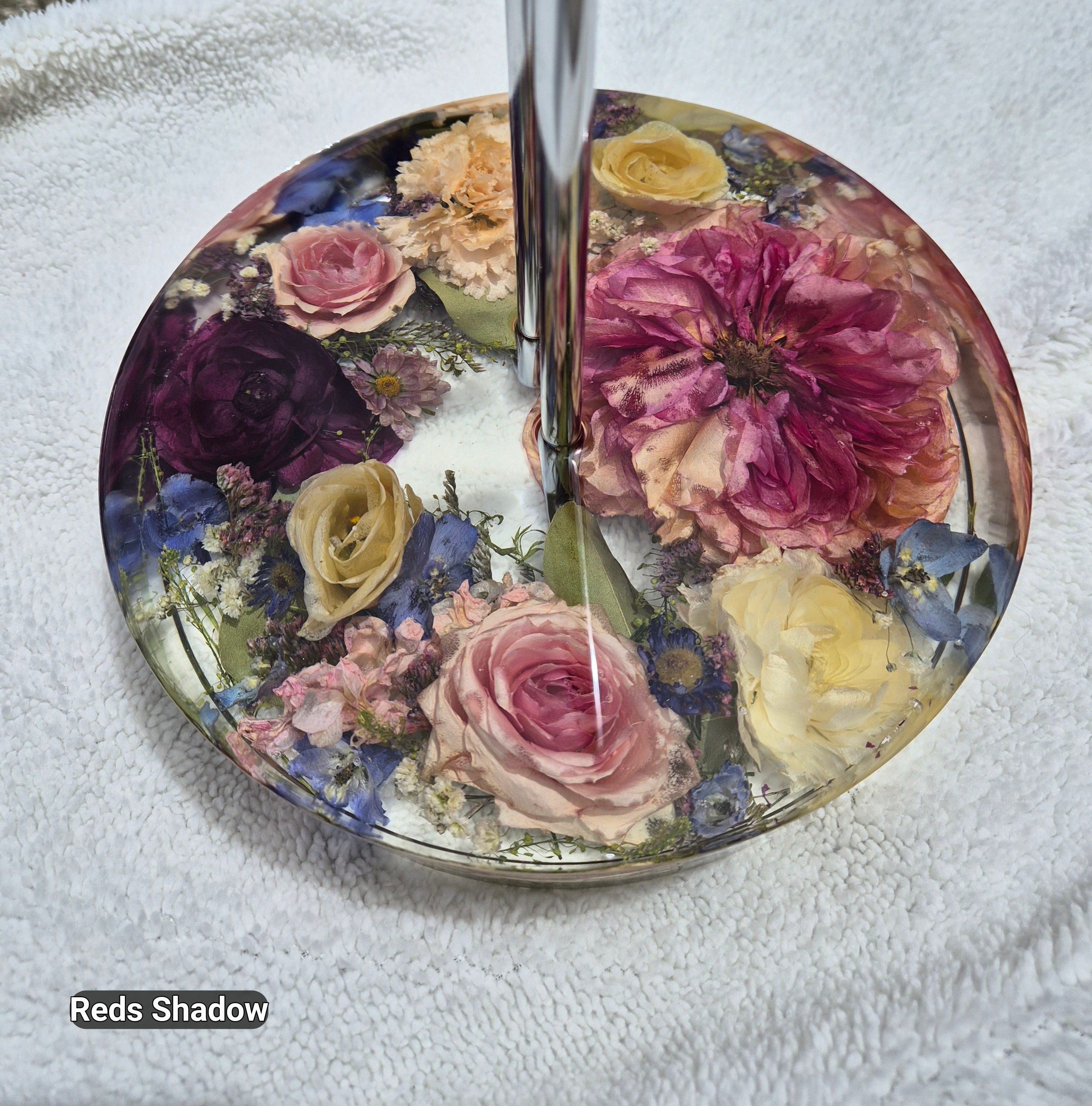 Floral paper towel holder